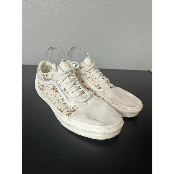 Vans Old Skool Vintage Floral Men 9.5 Women 11 Skater Sneaker Suede Skateboard - Picture 1 of 11